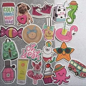 ❤️ 5/$18 - Set of 70pcs mix VSCO waterproof stickers